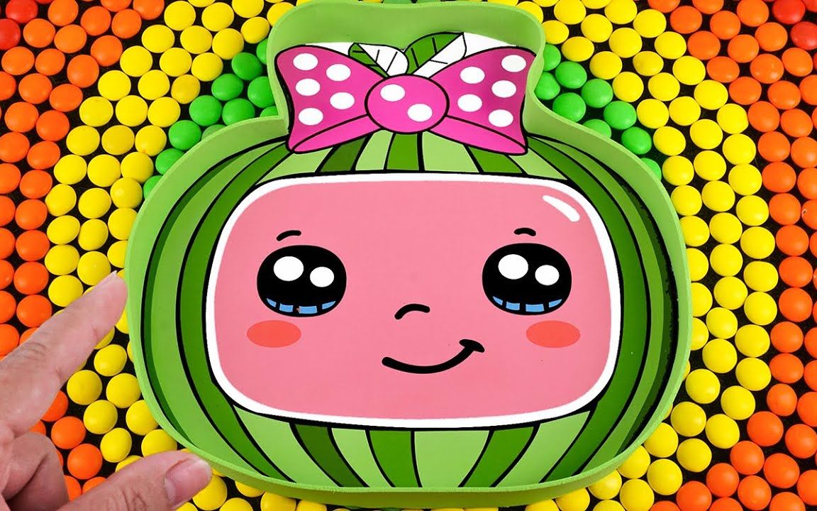 卡通玩具变彩虹豆,咸蛋超人,机器猫,棒棒糖,糖果盒子