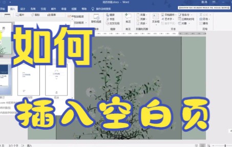 【Word技巧】今天教你如何用Word软件在空白页插入一个封面并进行练习哔哩哔哩bilibili