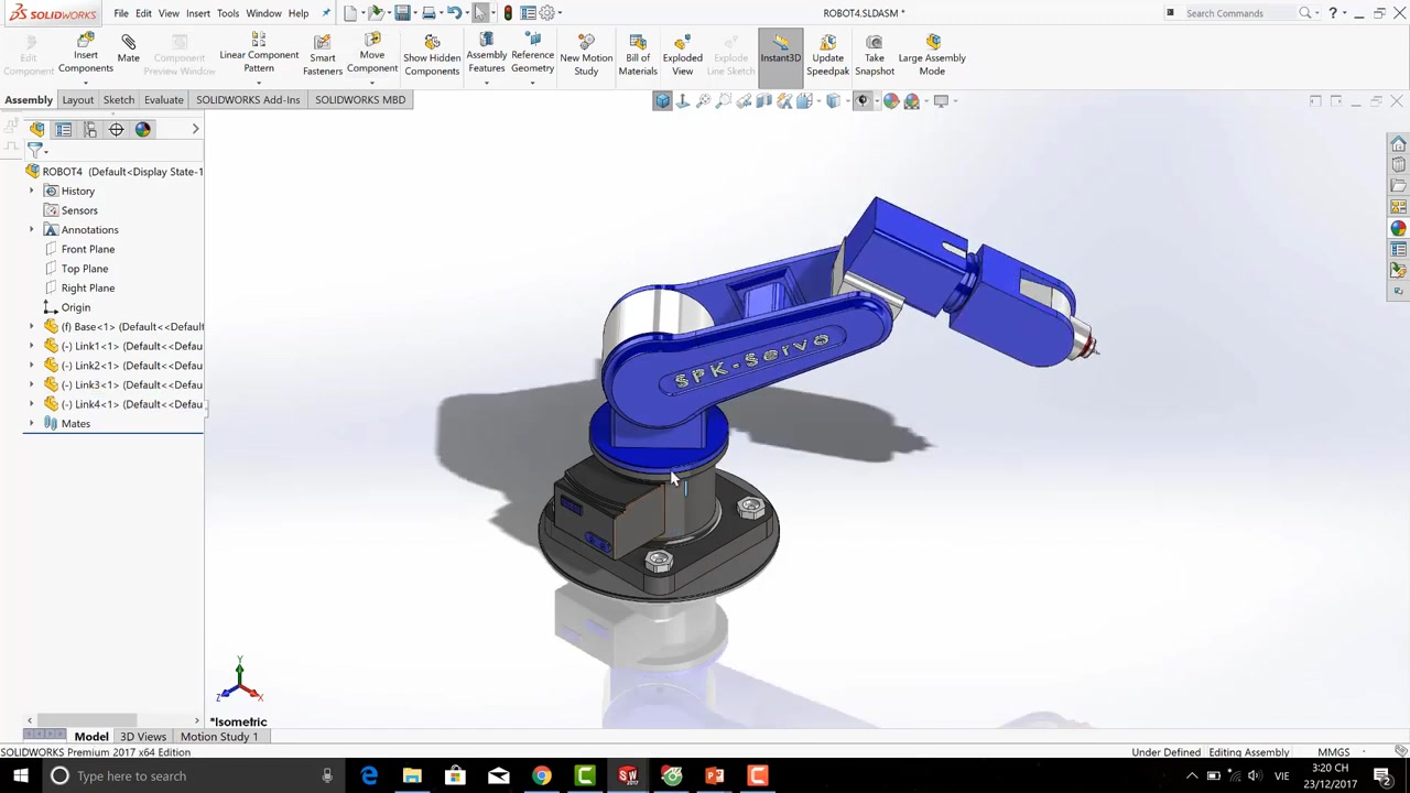 [图]Matlab Simulink + Solid work- Mô phỏng cánh tay Robot 4 bậc tự do