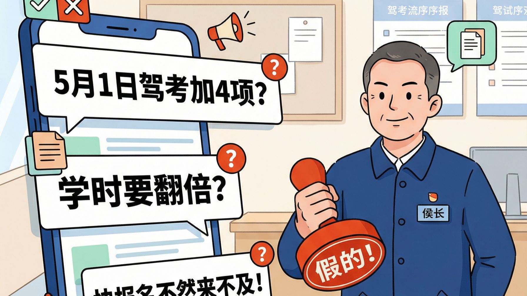 驾考新规5月1日加项？假的！