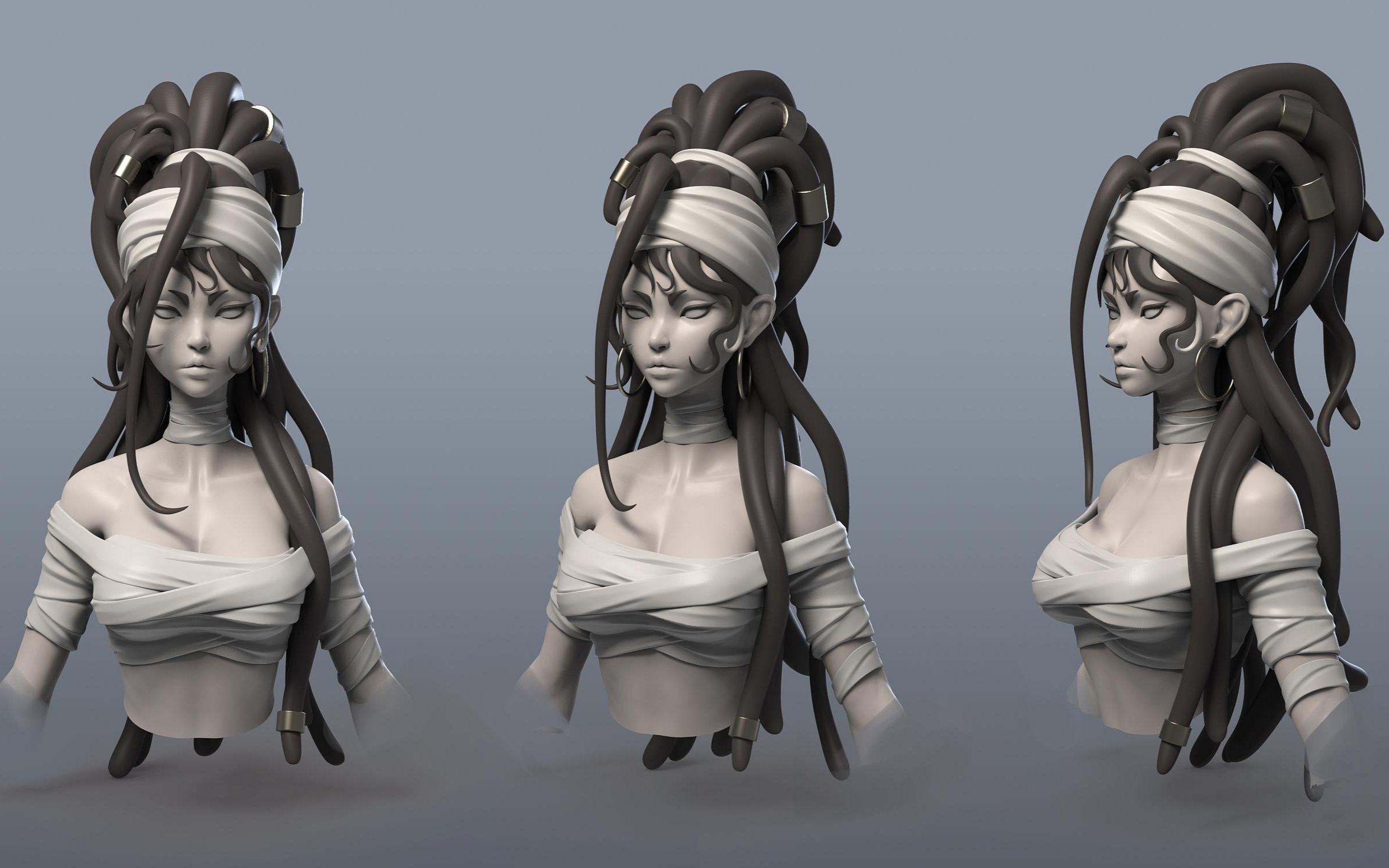 了解女性人体看这里zbrush次世代女性人物建模超详细人体结构讲解