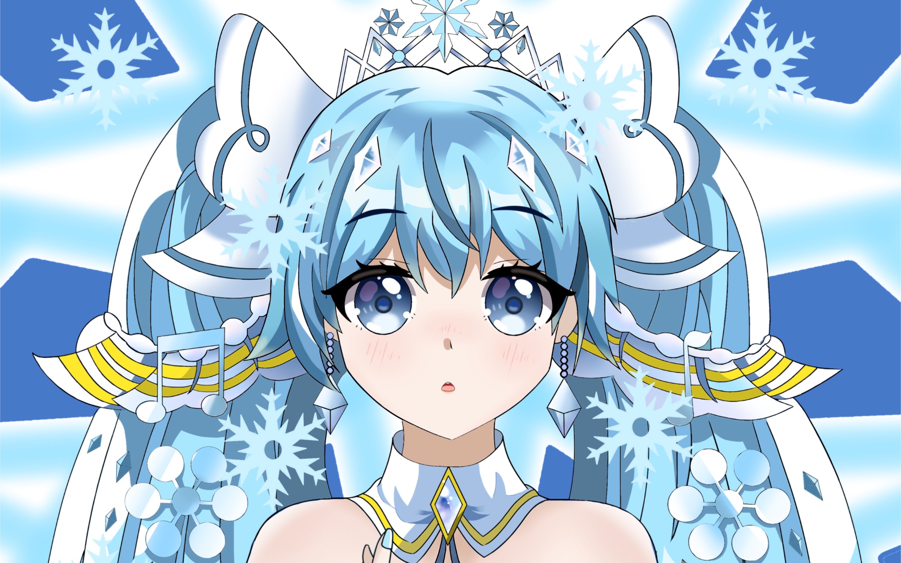 雪初音模板图片