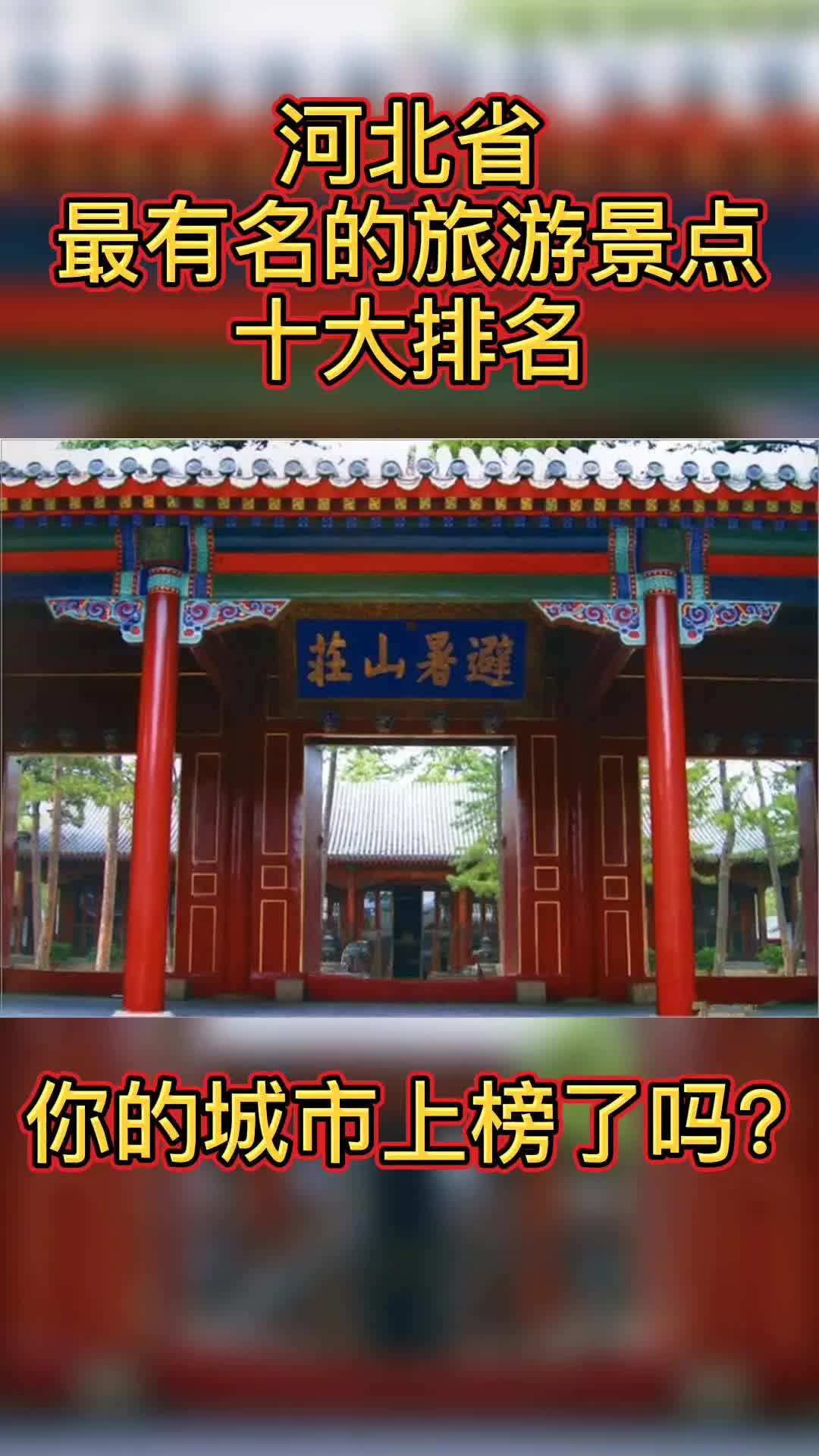 河北 河北省最有名的旅游景点十大排名,你的城市上榜了吗?哔哩哔哩bilibili