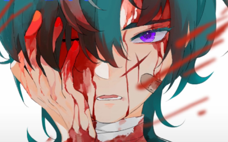 板绘战损头像绘画过程