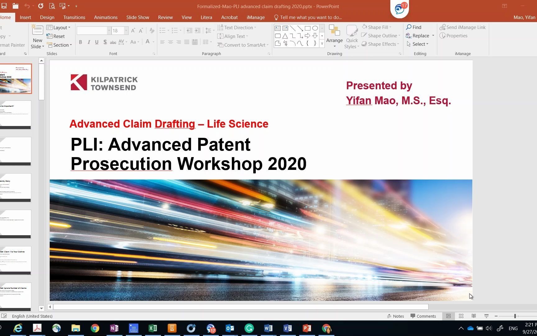 [图]Practicing Law Institute- patent prosecution workshop- July 2020