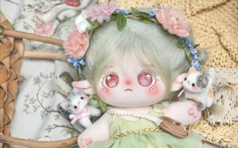 40r出小茶豆(抹茶红豆)棉花娃娃78r买来的女儿自刀了几十呜呜贴纸出生