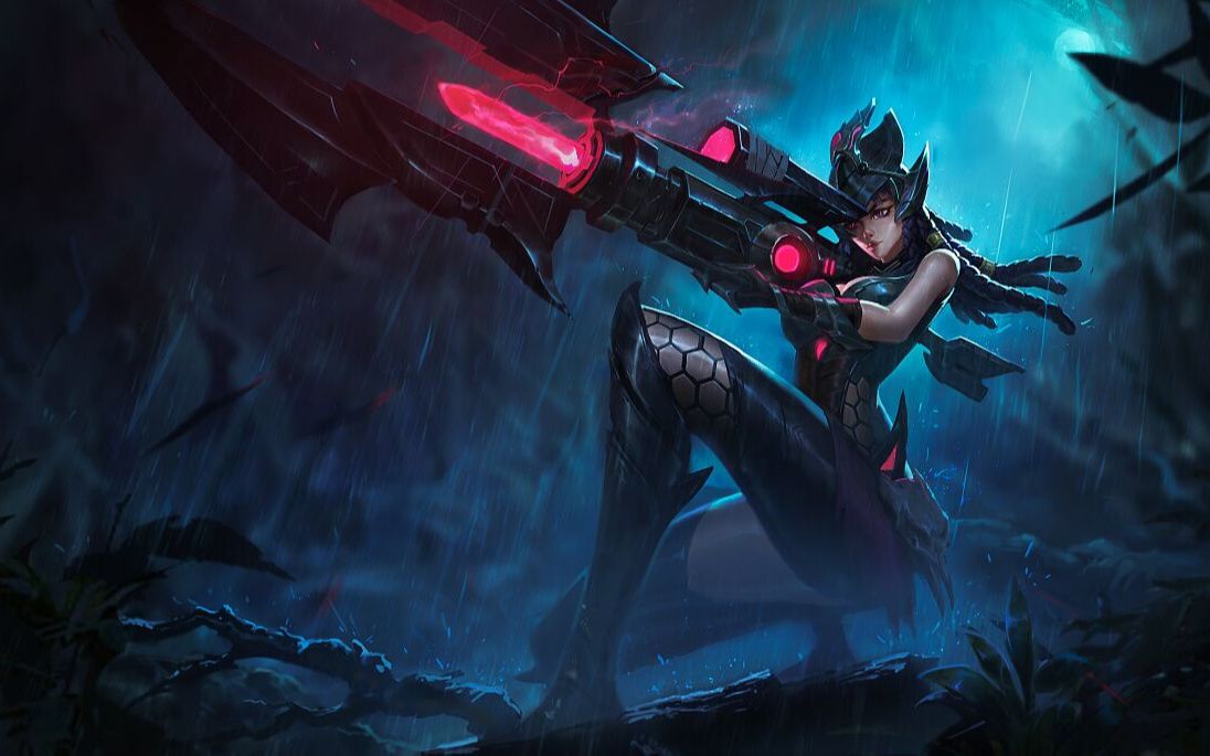 ps绘画过程英雄联盟铁血狙击凯特琳板绘