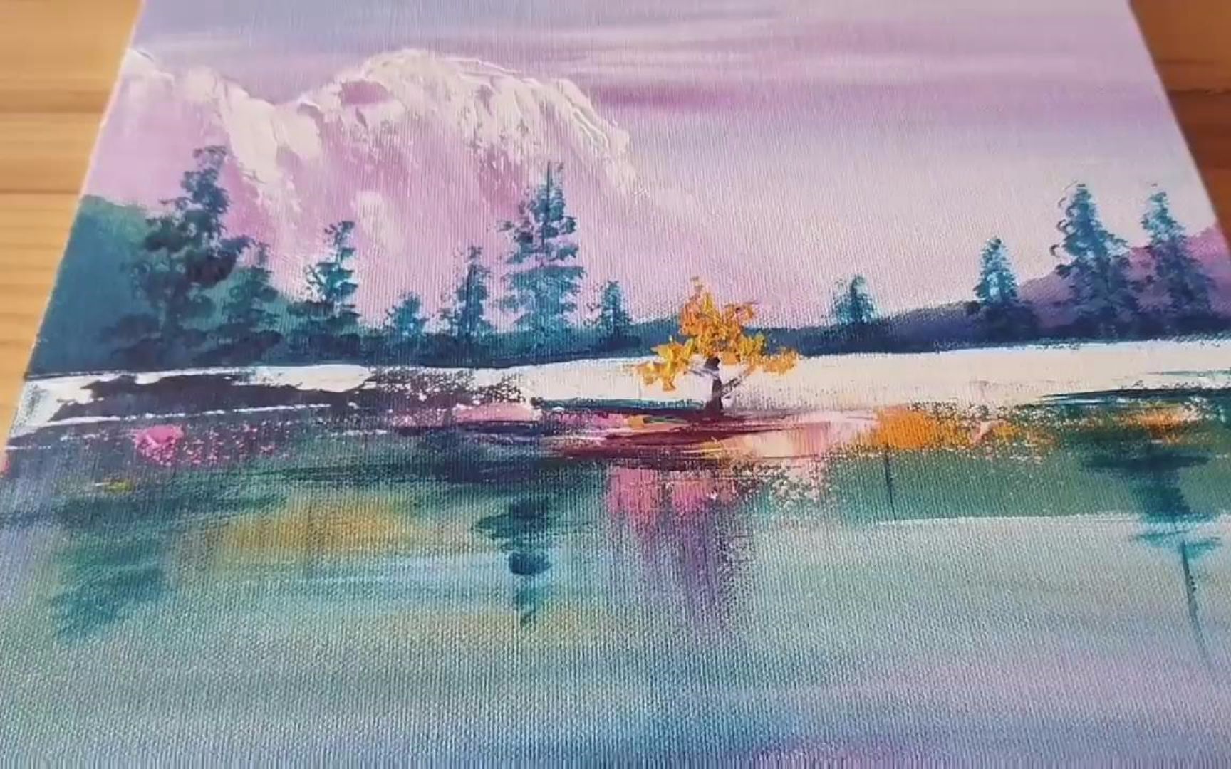 手工绘画教程美丽的山水风景画