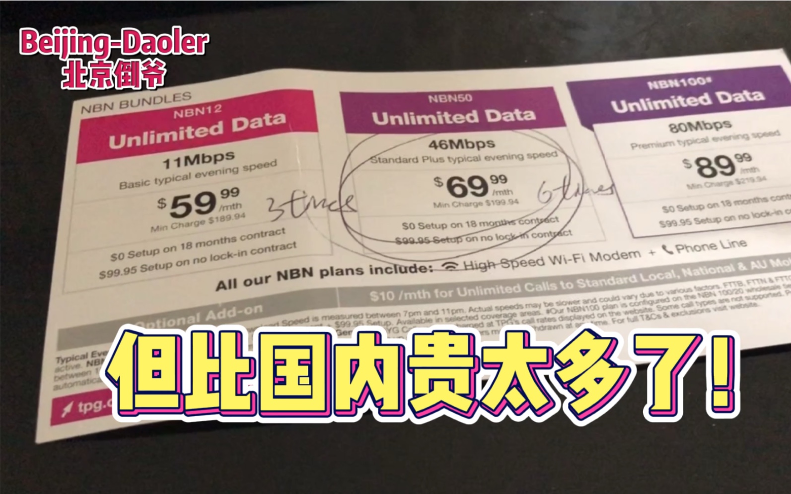 澳大利亚终于开通宽带了!和国内相比网速相差甚远!而且也太贵了!哔哩哔哩bilibili