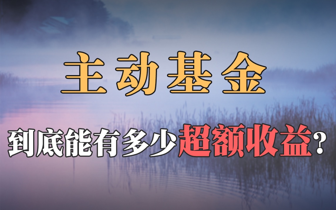 主动型基金到底能获得多少超额收益