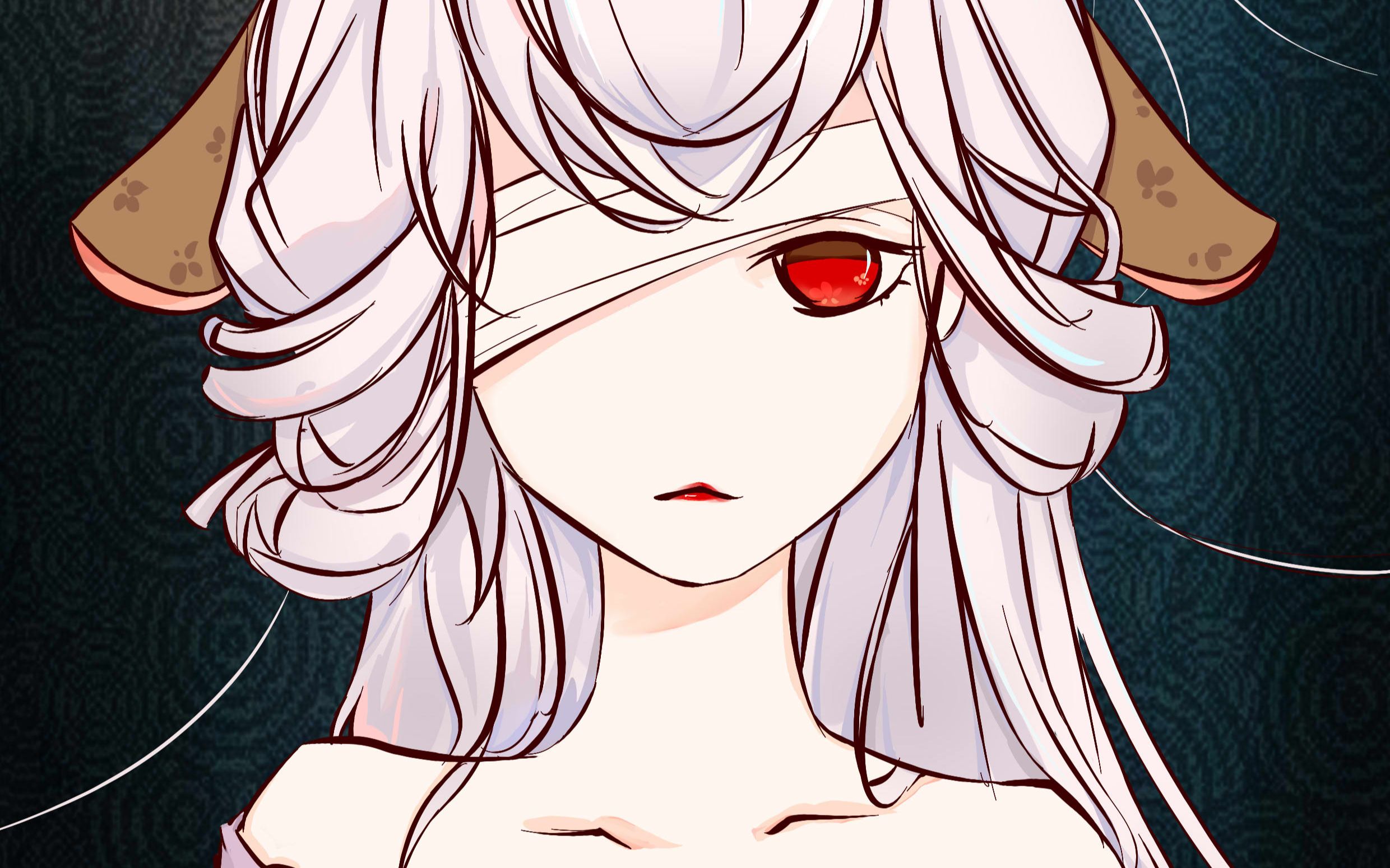 【板绘】头像-鹿角少女