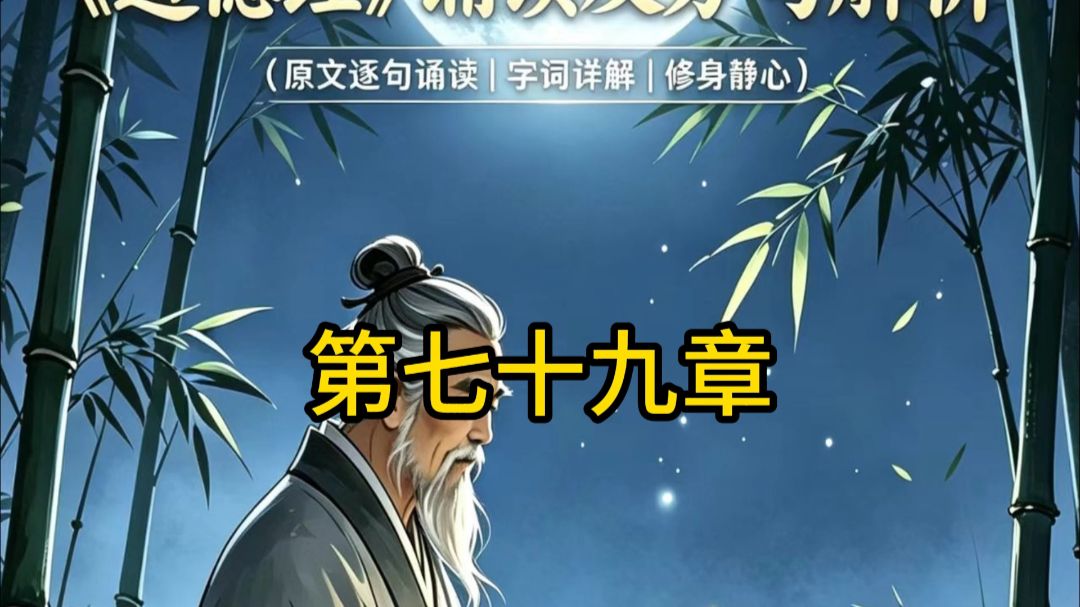 道德经原文诵读及分句解析第七十九章