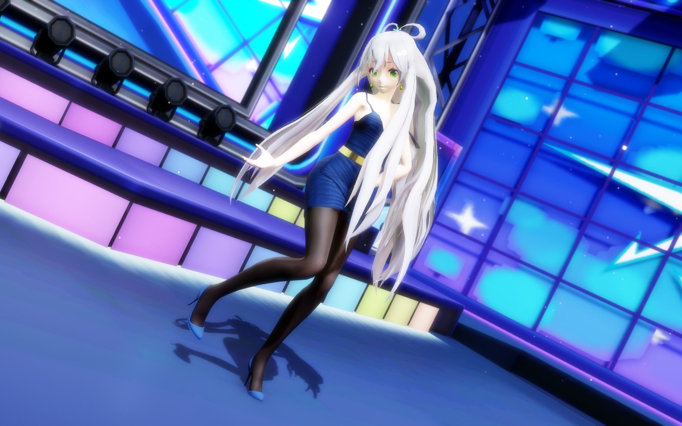 包臀裙洛天依mmd横竖撇点折