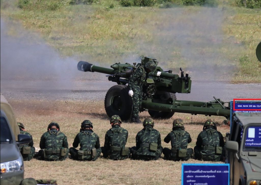 泰国陆军试射中国北方工业仿m119轻型榴弹炮