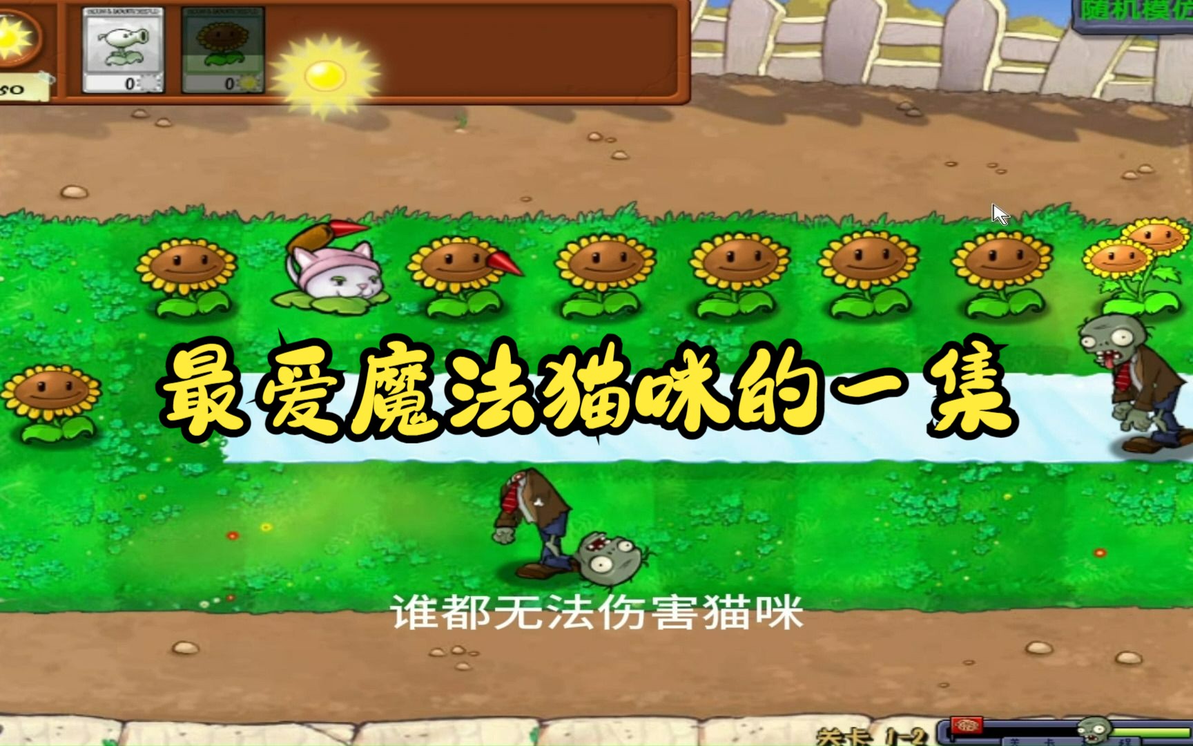 植物大战僵尸随机模仿者:最爱魔法猫咪的一集