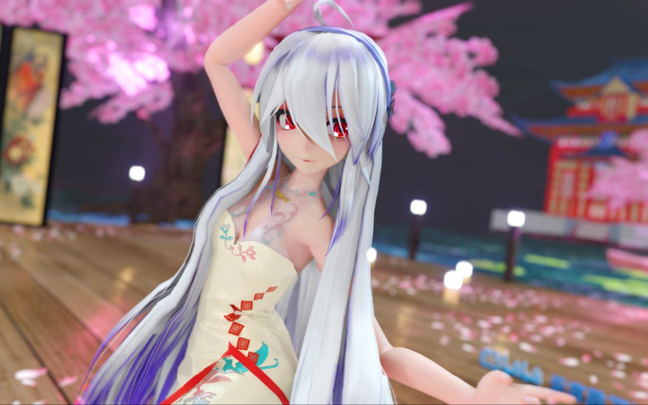 【布料/竖屏】弱音——桃花旗袍_哔哩哔哩_bilibili