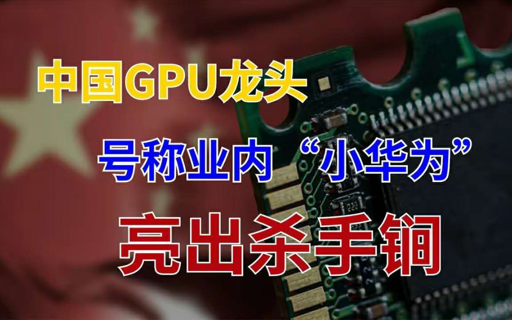 中国唯一国产GPU龙头,被誉为“小华为”,核心技术100%自研!哔哩哔哩bilibili