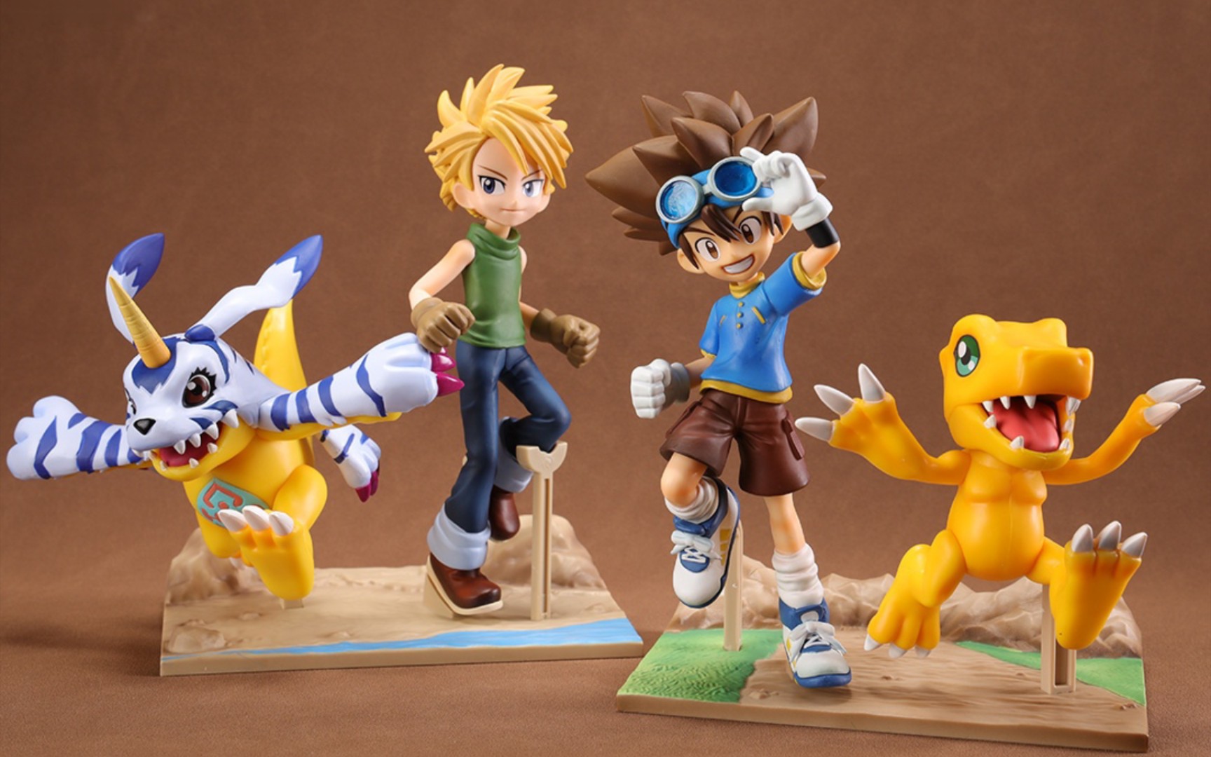 万代 dxf组立景品 八神太一·亚古兽 & 石田大和·加布兽