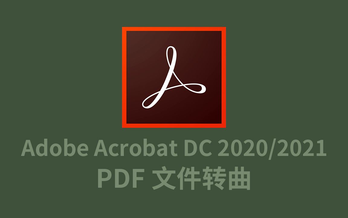 Adobe Acrobat DC 2020/2021 PDF文件转曲哔哩哔哩bilibili