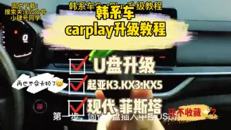 下载视频: 韩系车激活隐藏原厂CarPlay教程