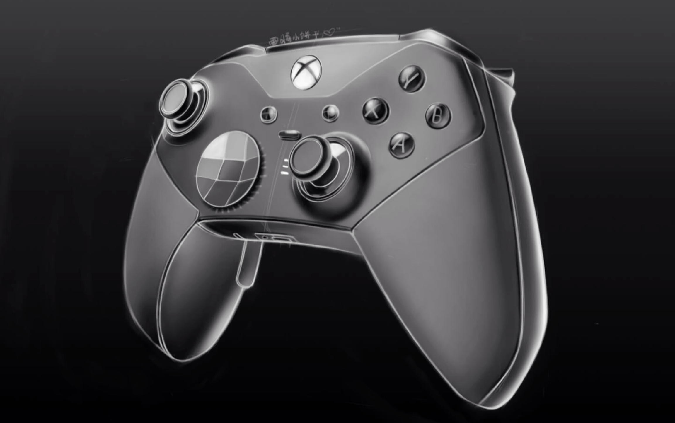 【sketchbook绘画产品设计手绘】之xbox游戏手柄设计