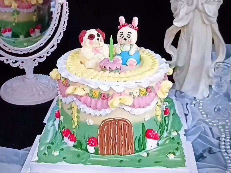 娜姐分享一千款蛋糕之第14款卡通小动物蛋糕