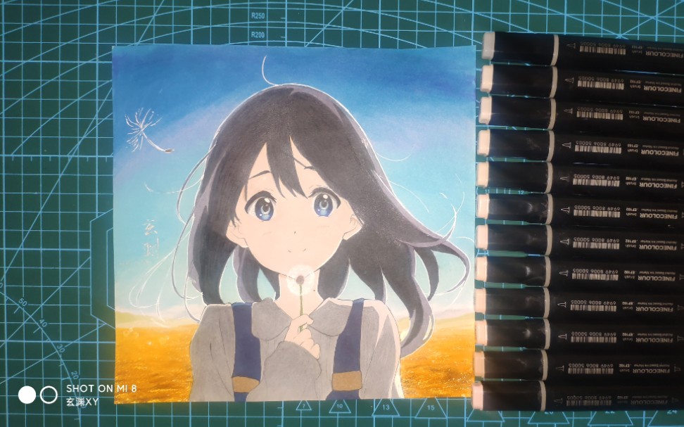 马克笔手绘临摹一只美美哒北白川玉子