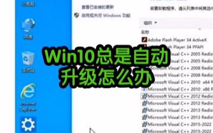 Win10总是自动升级怎么办?哔哩哔哩bilibili