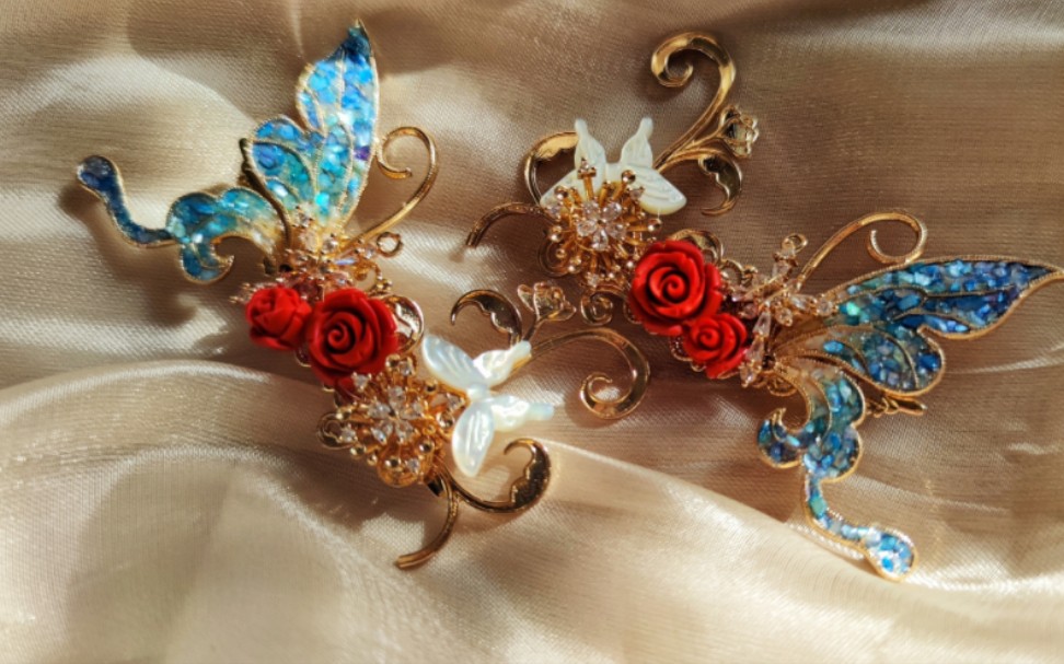 (折得玫瑰花一朵,凭君簪向凤凰簪)300元玫瑰发簪福袋打包