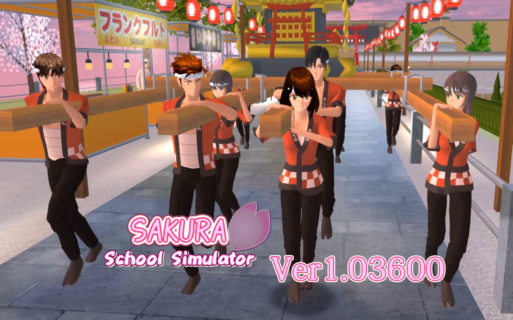 樱花校园模拟器大更新直升飞机婴儿车夏日祭小吃一条街真热闹