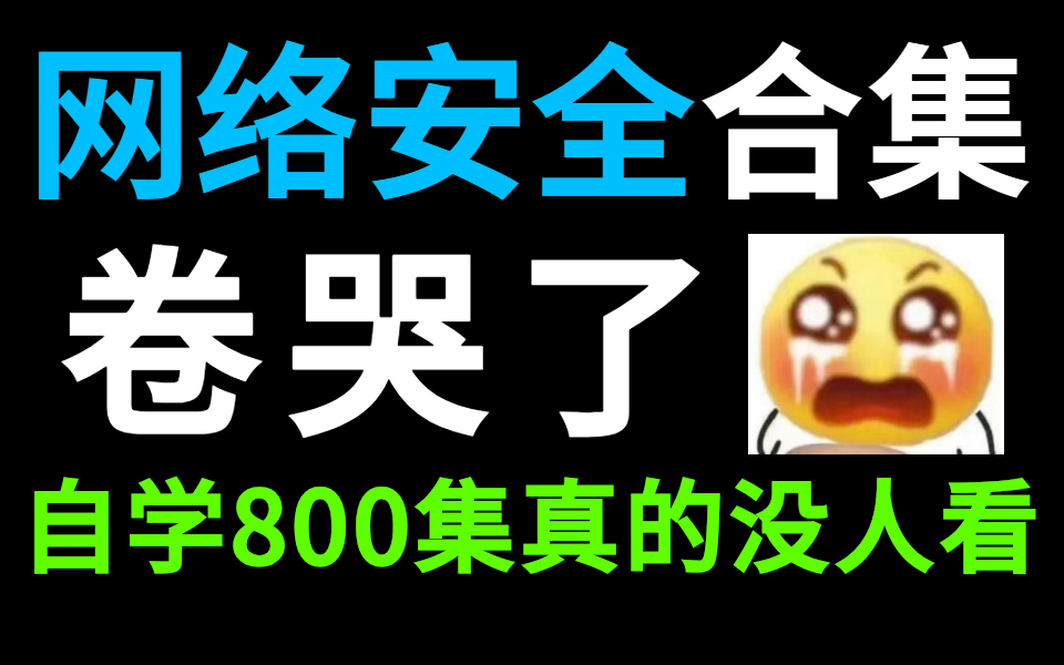 【网络安全800集】这大概是B站最全的网络安全教程,涵盖所有干货内容(网络安全、渗透测试、web安全、代码审计...)哔哩哔哩bilibili