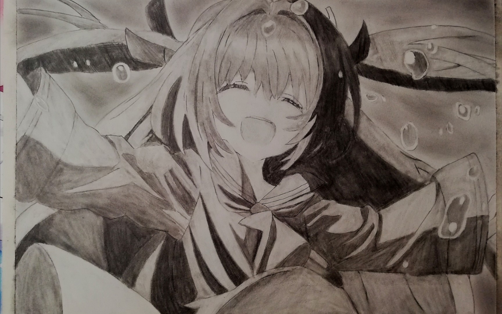 「时间停止吧,你是多么美丽」亚托莉手绘,画的不好不喜勿喷