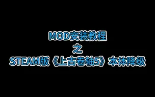 Descargar video: 《上古卷轴5》MOD安装教程第一期：本体降级至1.597