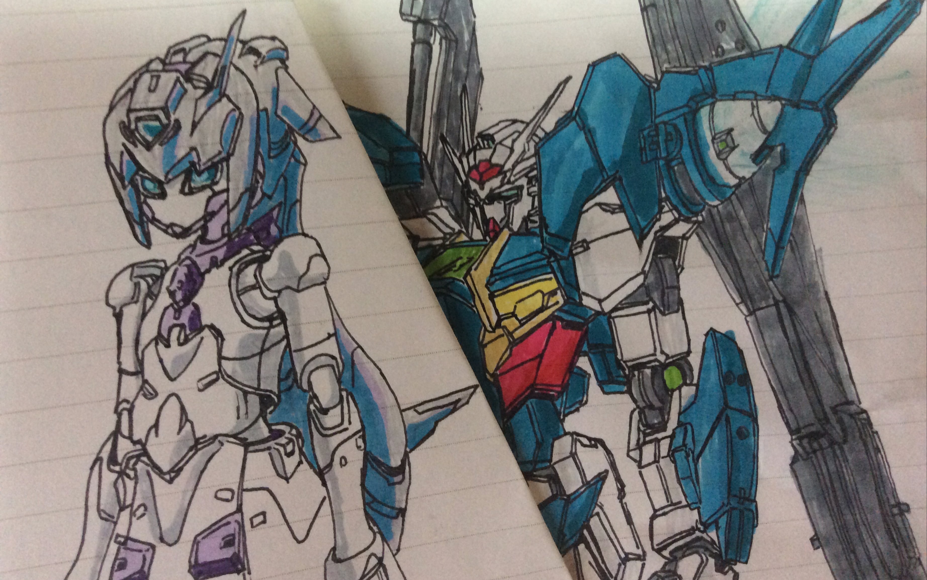 【网恋夫妻把家还】手绘00高达天翔者&机动人偶莎拉