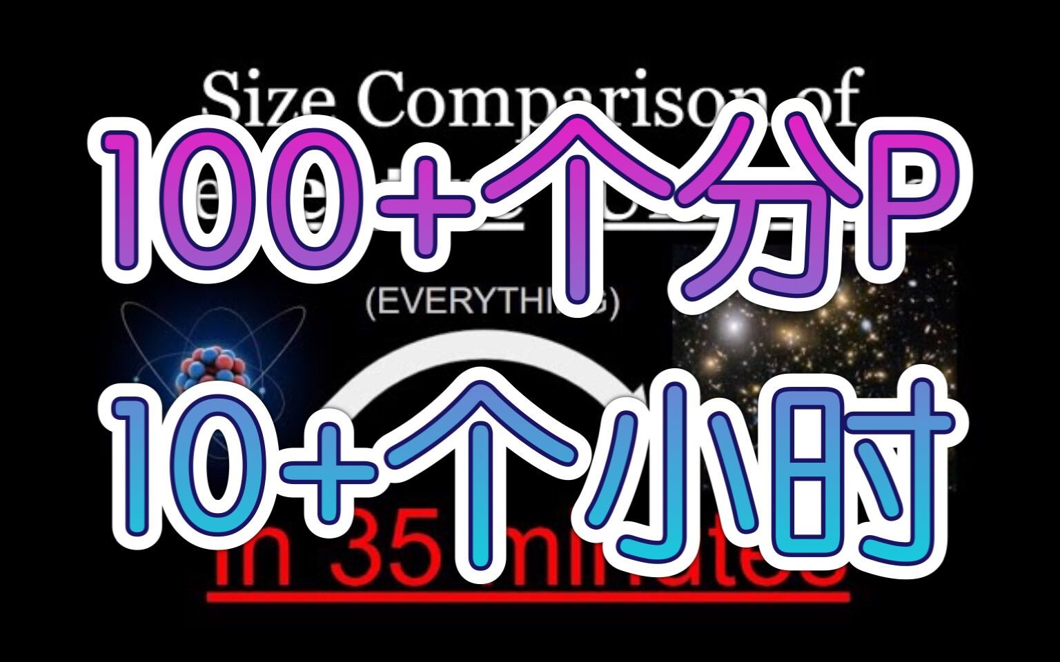 [全部原视频大集合]“史上最长的“宇宙万物大小比较最长版(第三版)哔哩哔哩bilibili