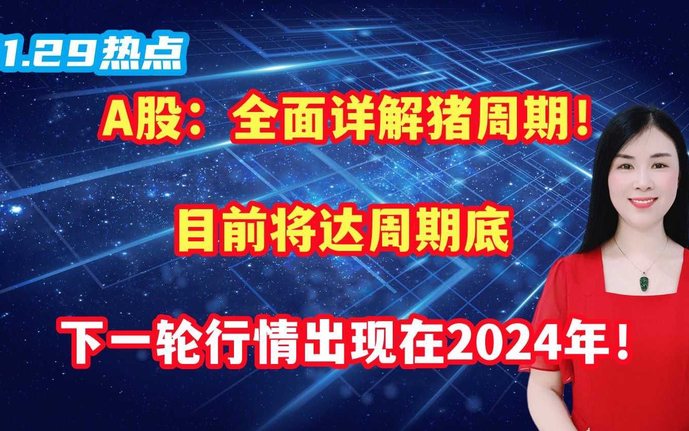 A股:全面详解猪周期!目前将达周期底,下一轮行情出现在2024年!哔哩哔哩bilibili