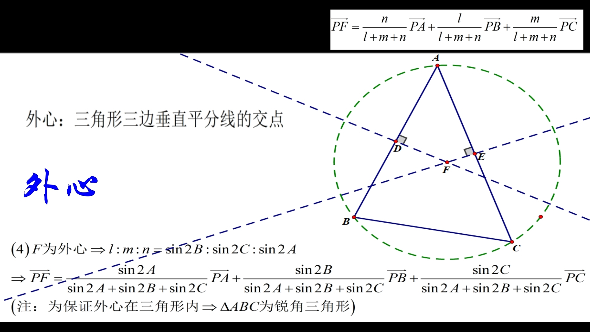 锐角三角形的重心内心外心垂心的向量形式哔哩哔哩bilibili