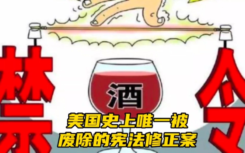美国史上唯一被废除的宪法修正案——禁酒令