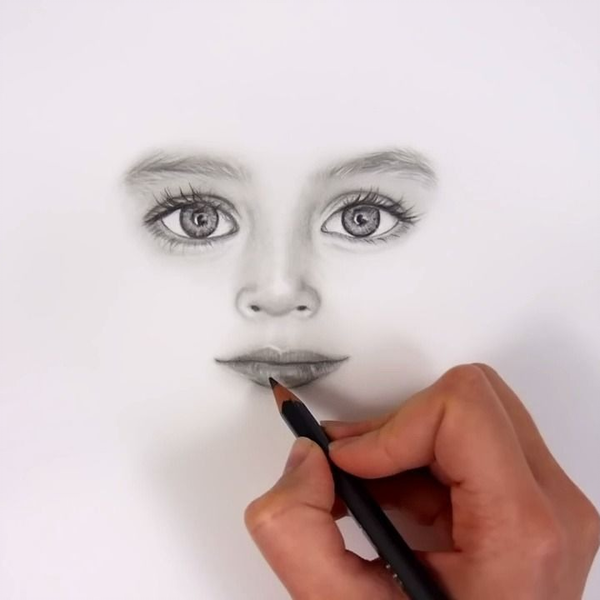 How to draw, shade realistic eyes, nose and lips with graphite  Desenho de  lábios, Desenhos boca, Arte em caderno de esboço