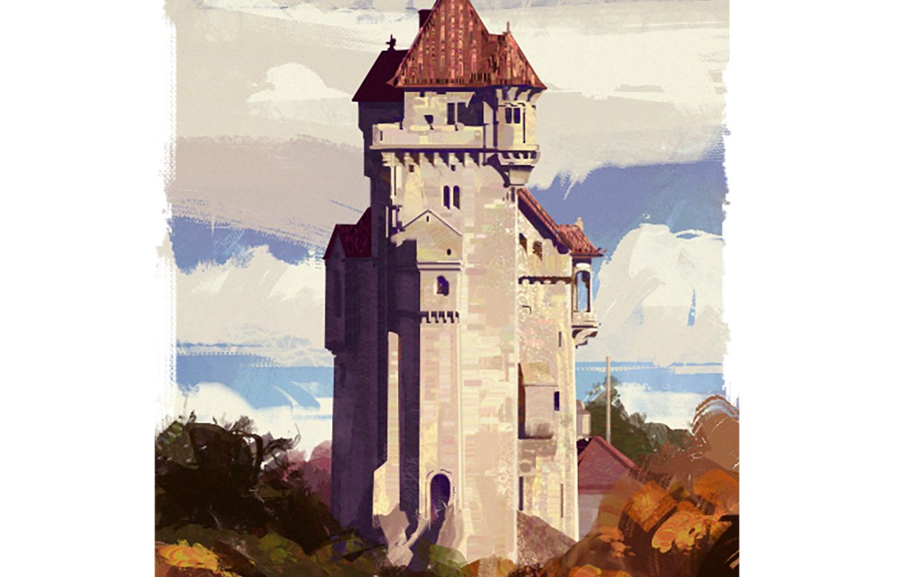 【概念设计】【板绘厚涂】场景原画速涂9.5_哔哩哔哩_bilibili