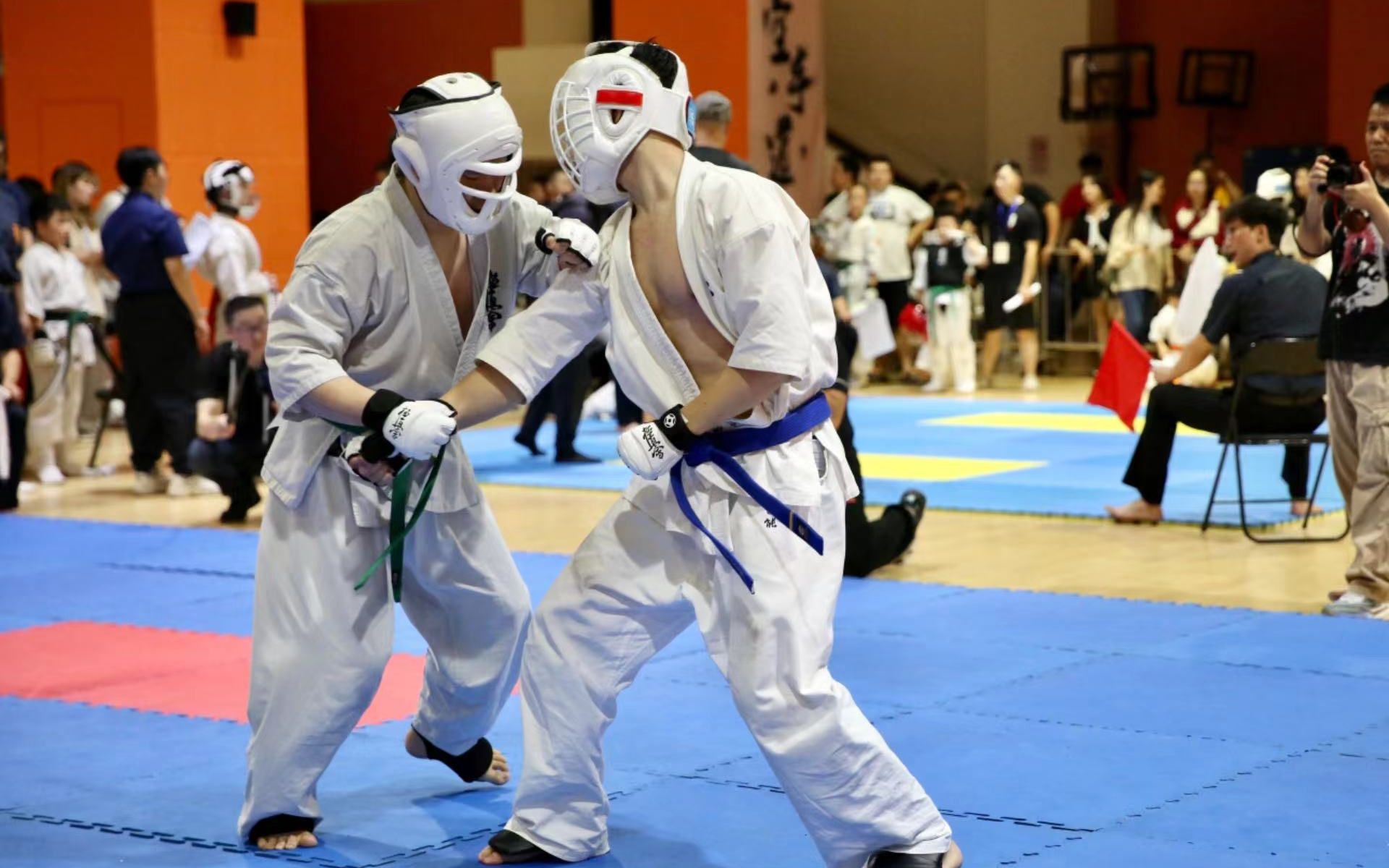 极真空手道 静安论道2023 男子成人新秀组-80公斤 半决赛2场 判负 止