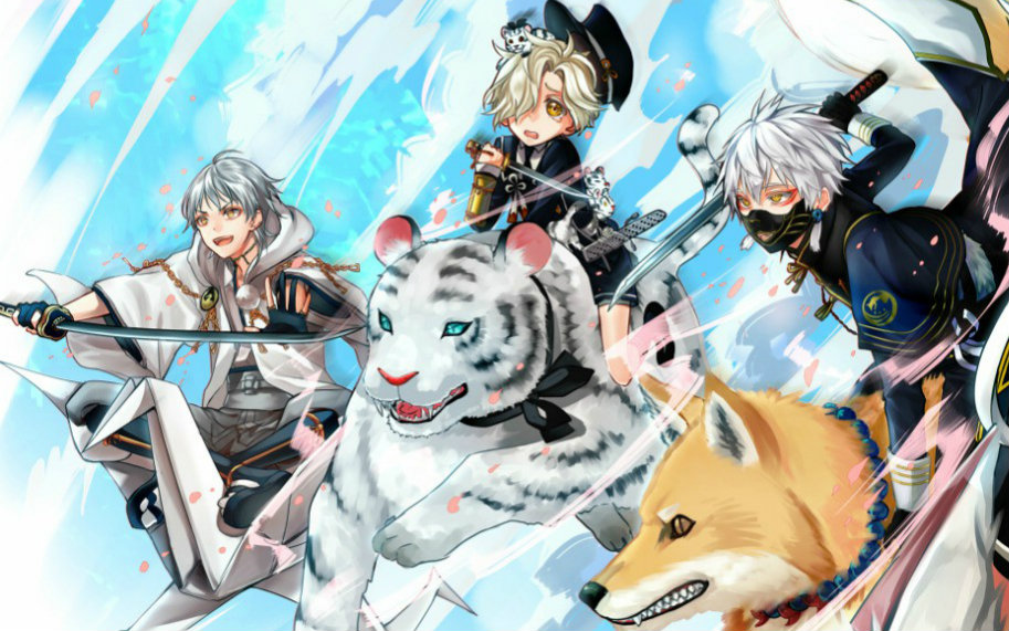 刀剑乱舞三把刀的girls鹤丸鸣狐五虎退