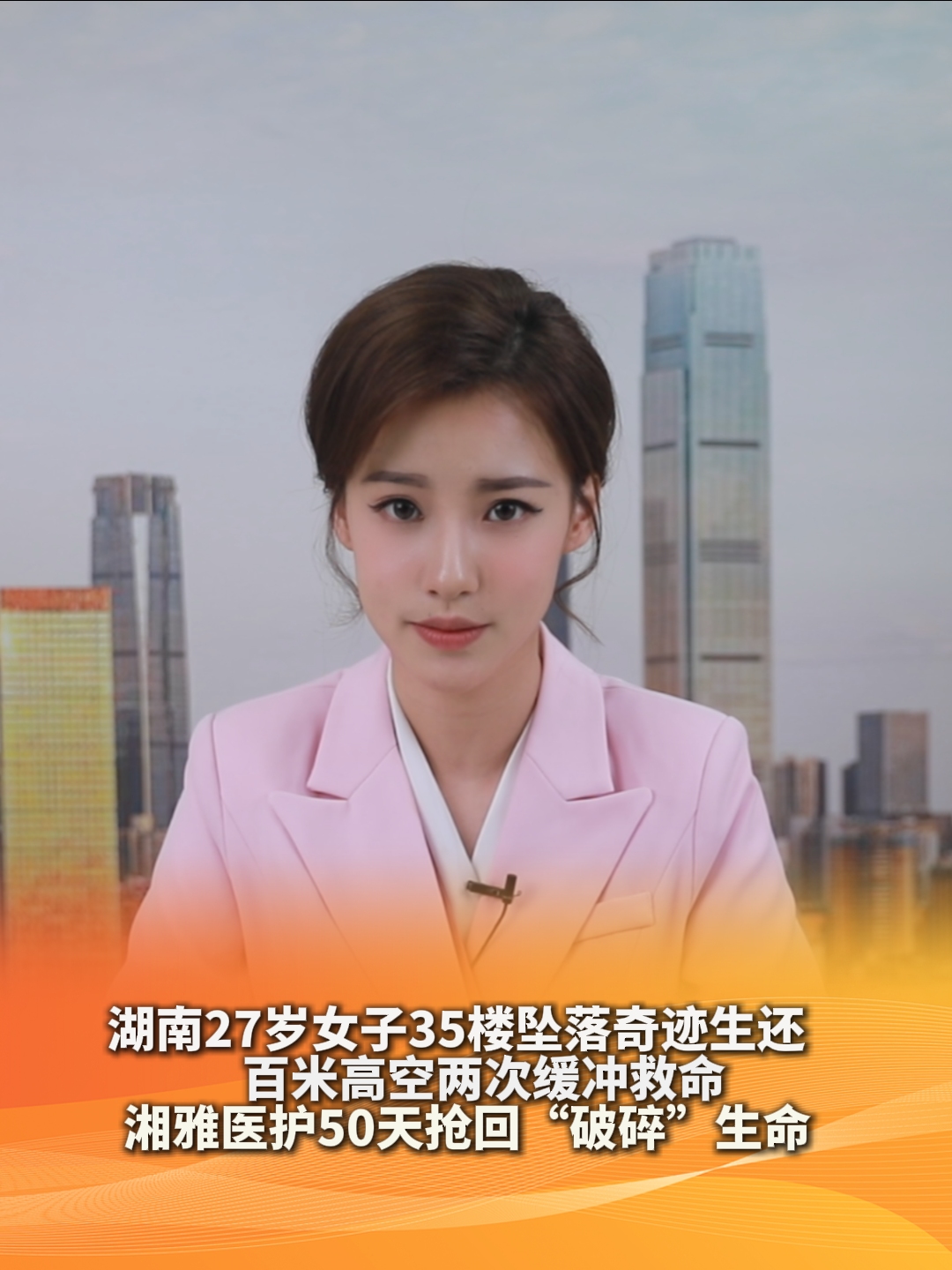湖南27岁女子35楼坠落奇迹生还百米高空两次缓冲救命湘雅医护50天抢回“破碎”生命