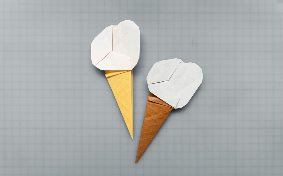 冰淇淋折法手工折纸图片