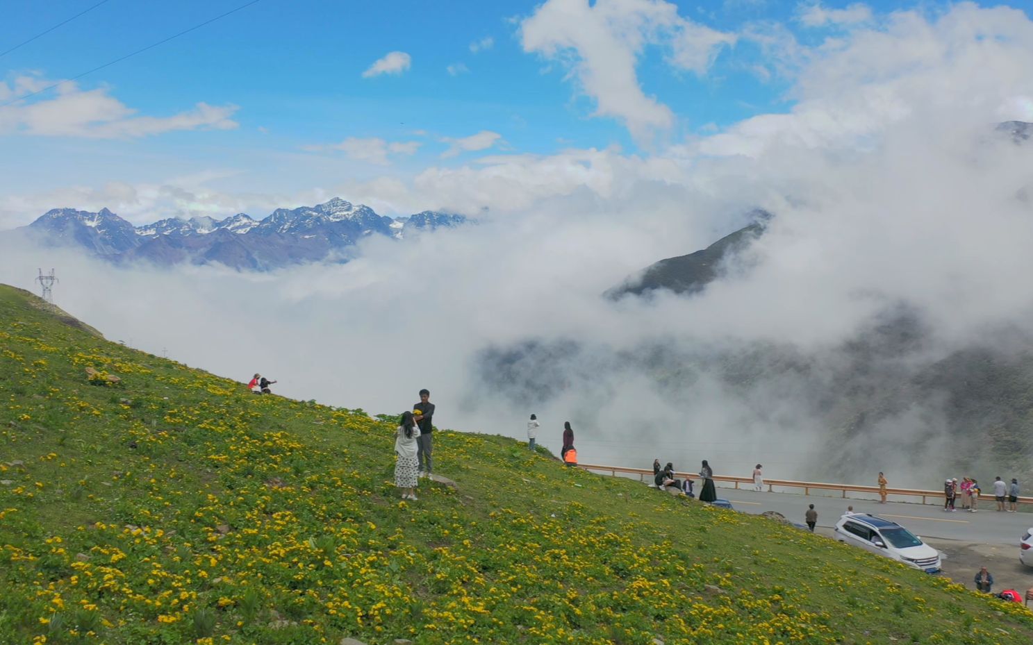 川西免费风光巴郎山云海雪山草地——一天来回看免费雪山草地云海哔哩哔哩bilibili