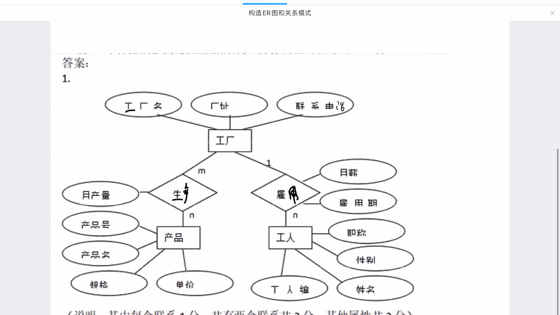 构造er图和关系模式