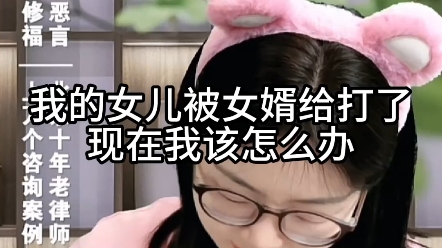 我的女儿被女婿给打了,我现在该怎么办?哔哩哔哩bilibili