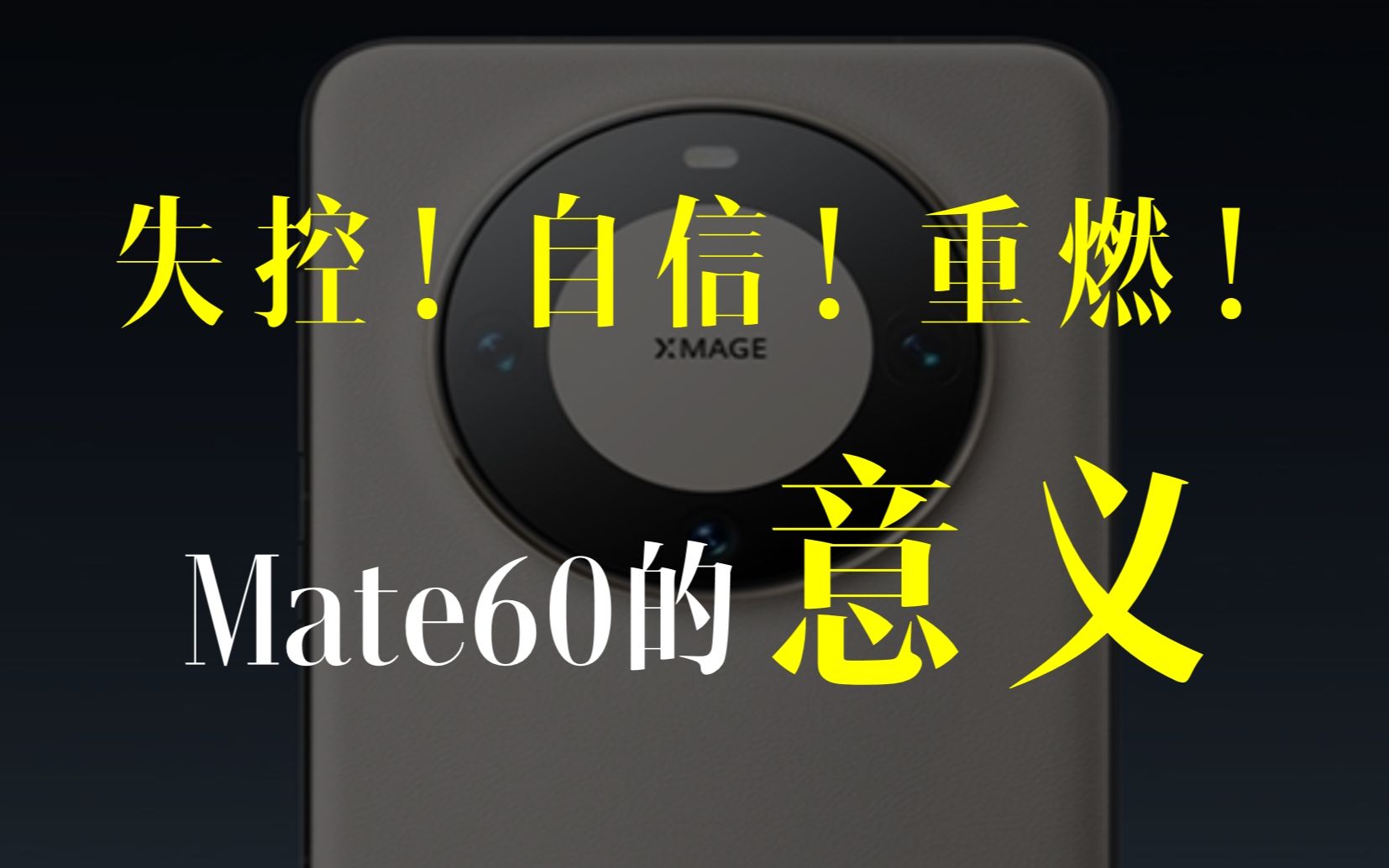 「一水」失控!自信!重燃!不只是一部手机!Mate60的意义哔哩哔哩bilibili