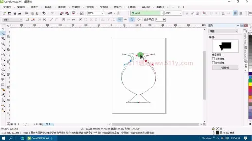 4.2.5CorelDRAW节点反射及弹性模式