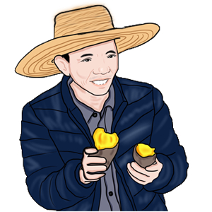 农村阿三哥落水天都去烤番薯番薯喷喷香